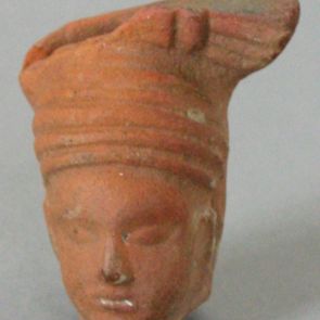 Terracotta male head. Fragment.
