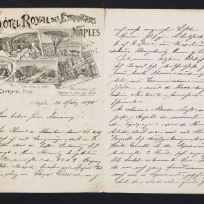 Ferenc Hopp's letter to Henrik Jurány from Naples