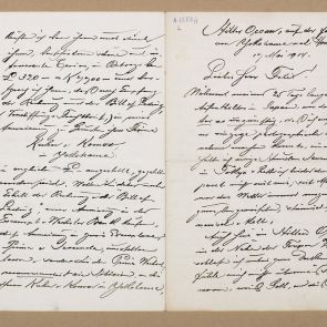 Ferenc Hopp's letter to Aladár Félix from the Pacific Ocean, on his way Yokohama to Honolulu