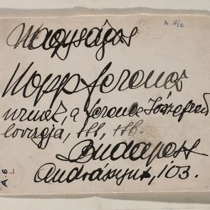Letter of the painter Erzsébet (Elisabeth) Angyalffy to Ferenc Hopp