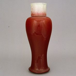 High-shouldered vase with copper-red glaze
