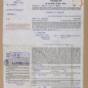 Invoice of Kuhn and Komor Co. from Hong Kong