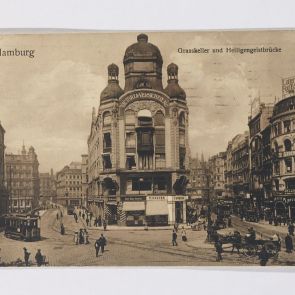 K. Kammer's postcard to Ferenc Hopp from Hamburg