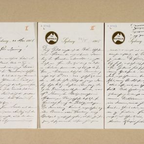 Ferenc Hopp's letter to Henrik Jurány from Sydney