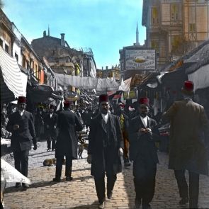 Constantinople. Mahmutpaşa, one of the main streets leading to the Grand Bazaar from Eminönü