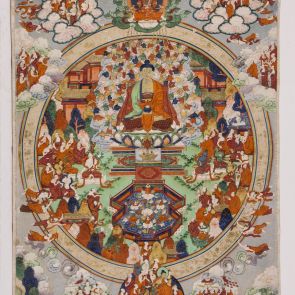 Amitábha dhjánibuddha, a "Végtelen fény" meditációs buddha
tiszta földje