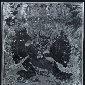 Mongolian collection, painting on textiles, scroll painting, thangka (inv. no. 76.46)  photo documentation of the restoration material_2