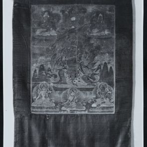 Mongolian collection, painting on textiles, scroll painting, thangka (inv. no. 76.39) photo documentation of the restoration material_1