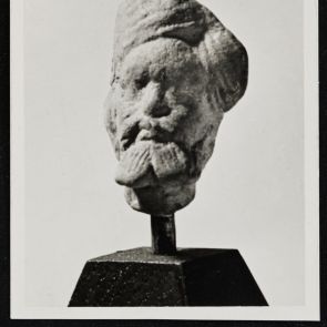 Bearded male head fragment black and white fotója_1.