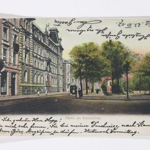 Helene (?) Gasten's postcard to Ferenc Hopp from Mainz