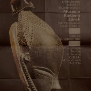 A zürichi Rietberg Museum A gurok művészete Nyugat-Afrikában című kiállításának plakátja
