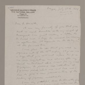 Letter in English from Lubor Hájek to Tibor Horváth from Prague to Budapest