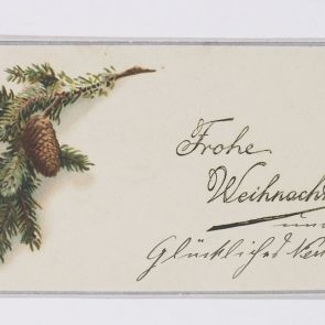 Johanna Petrizanke's Christmas card to Ferenc Hopp