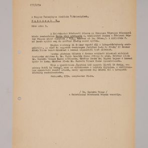 Tibor Horváth's letter to the Secretariat of the Hungarian Academy of Sciences (2 copies)