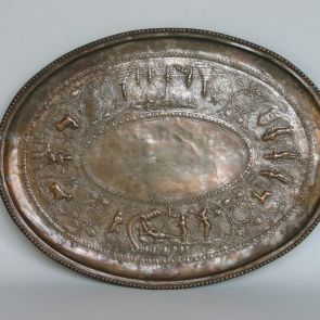 Decorative plate with Vaishnava scenes