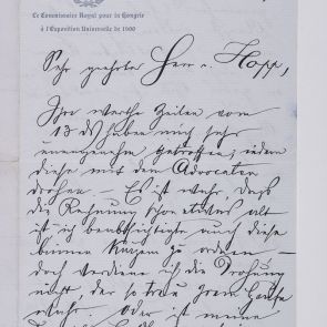 A. de Návay levele Párizsból Hopp Ferencnek