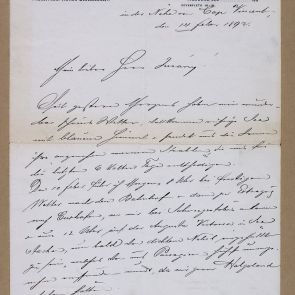 Ferenc Hopp's letter to Henrik Jurány from near Cape Vincent