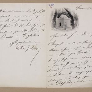 Ferenc Hopp's letter to Henrik Jurány from Genoa