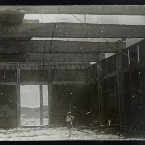 Életkép: Épületgerendák vizsgálata közben