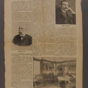 Newspaper clipping from the 84th issue of Budapesti Hírlap: the history of the Calderoni Co. based on an interview with Ferenc Hopp