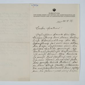 Letter of Dr. Weirlgärtner to Zoltán Felvinczi Takács from Vienna