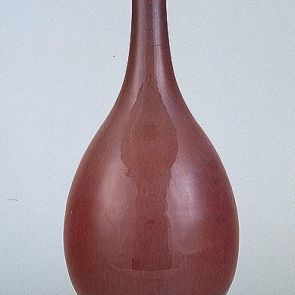 Bottle vase with copper red glaze