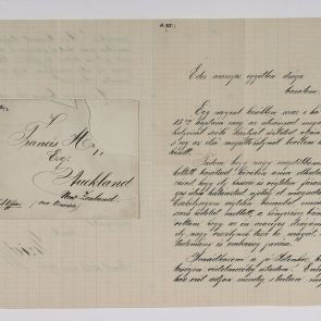 Letter of Gizi S. to Ferenc Hopp from Budapest to Auckland