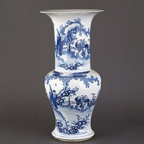 Chalice vase with a figural scene