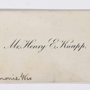Business card: Mr. Henry E. Knapp
