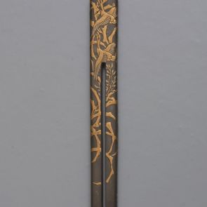 Hairpin with flying crane and bamboo motifs