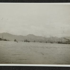 Steamboats and junks off the coast of Hong Kong, 1936