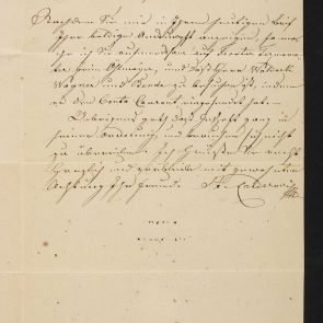 István Calderoni's letter to Ferenc Hopp from Pest to Bécs