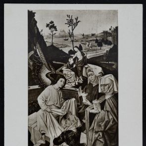 Black-and-white postcard from András Mucsi to Zoltán Felvinczi Takács from Esztergom