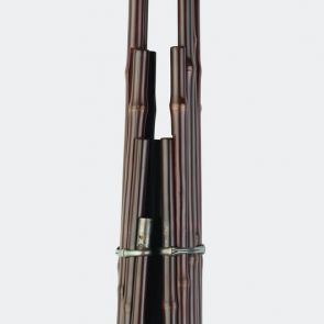 Mouth organ with lined, silk cover and long lacquer box, with a green cord ring and tassels on each side