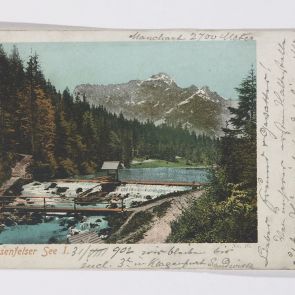 Ranzerberger képeslapja Hopp Ferencnek: Csorba-tó