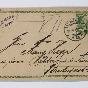 Josef Voitländer's card to Ferenc Hopp from Vienna