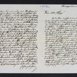 György Lyka's letter to Ferenc Hopp from Budapest, with envelope