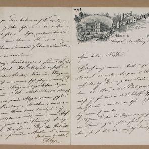 Ferenc Hopp's postcard to his nephew Ferenc Lux from Naples