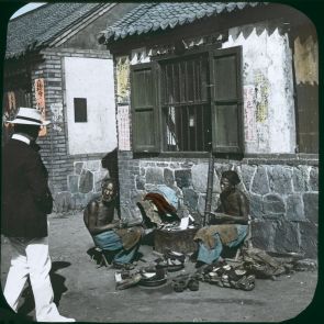 Street-repairing cobbler