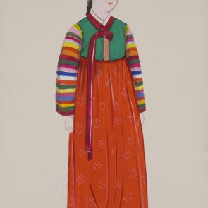 Kislány viseletét bemutató kép
