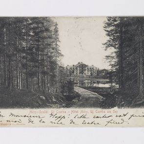 Helene Móry's postcard to Ferenc Hopp from Csorbató (Štrbské Pleso) to Vienna