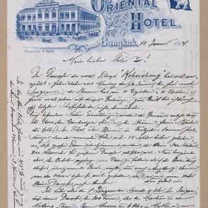 Ferenc Hopp's letter to Aladár Félix from Bangkok