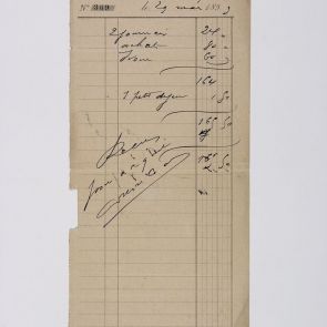 Invoice issued to Ferenc Hopp by Créchot Freres Restaurant