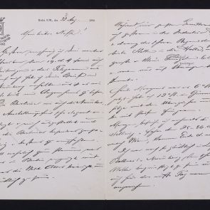 Ferenc Hopp's letter to his nephew Ferenc Lux from Berlin