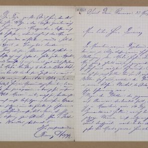 Ferenc Hopp's letter to Henrik Jurány from Saint Denis, Réunion