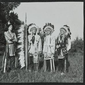 Baktay (Lying Bison) and some members of the camp