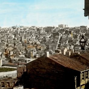 Konstantinápoly. Kilátás a Pangalti városrészre