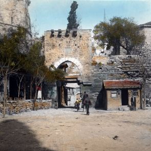 Constantinople. Silivrikapi, one of the large gates on the walls that surround the city