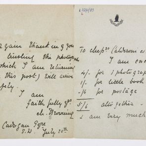 Ch. Browning's letter to Ferenc Hopp from New South Wales