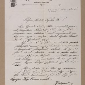 Géza Teleki's letter to Ferenc Hopp